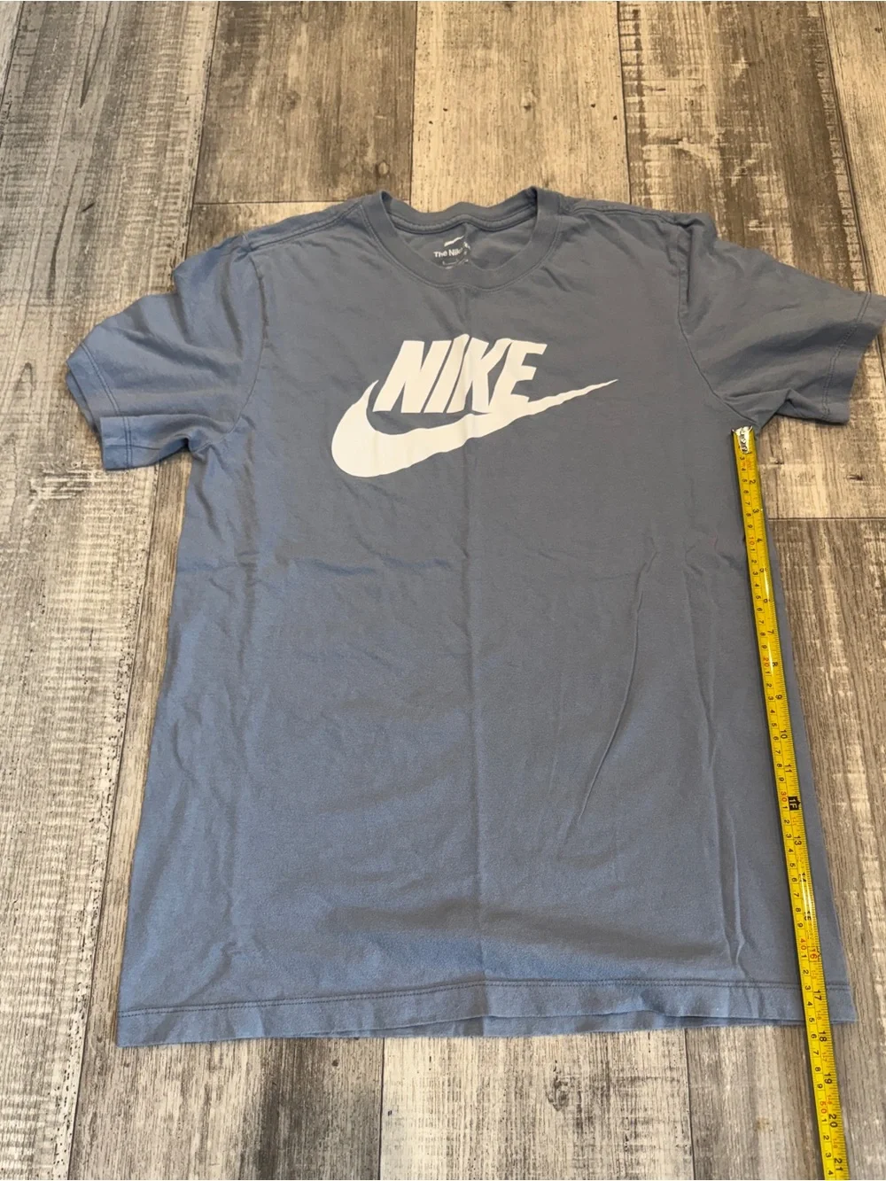 Nike Men's Slate Blue T-Shirt with White Swoosh Logo